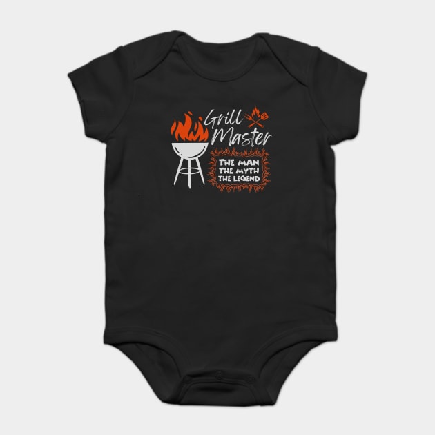 Dad Grill Master Father's Day 4th Of July Baby Bodysuit by The WYLD Tribe